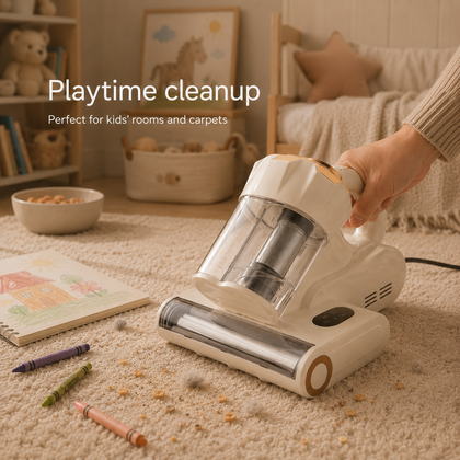 550W 18Kpa Powerful Mattress Vacuum Cleaner Dual Dust Bin HEPA Filter Heating Ultras Dust Mite Controllers Bed Vacuum Cleaner