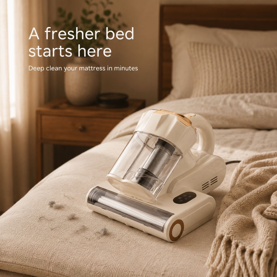 550W 18Kpa Powerful Mattress Vacuum Cleaner Dual Dust Bin HEPA Filter Heating Ultras Dust Mite Controllers Bed Vacuum Cleaner