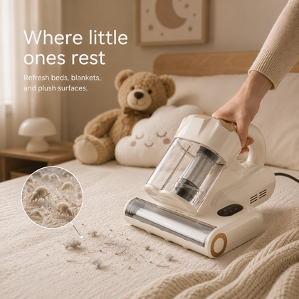 550W 18Kpa Powerful Mattress Vacuum Cleaner Dual Dust Bin HEPA Filter Heating Ultras Dust Mite Controllers Bed Vacuum Cleaner