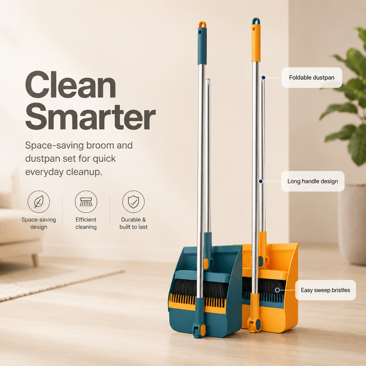 Broom and Dustpan Set