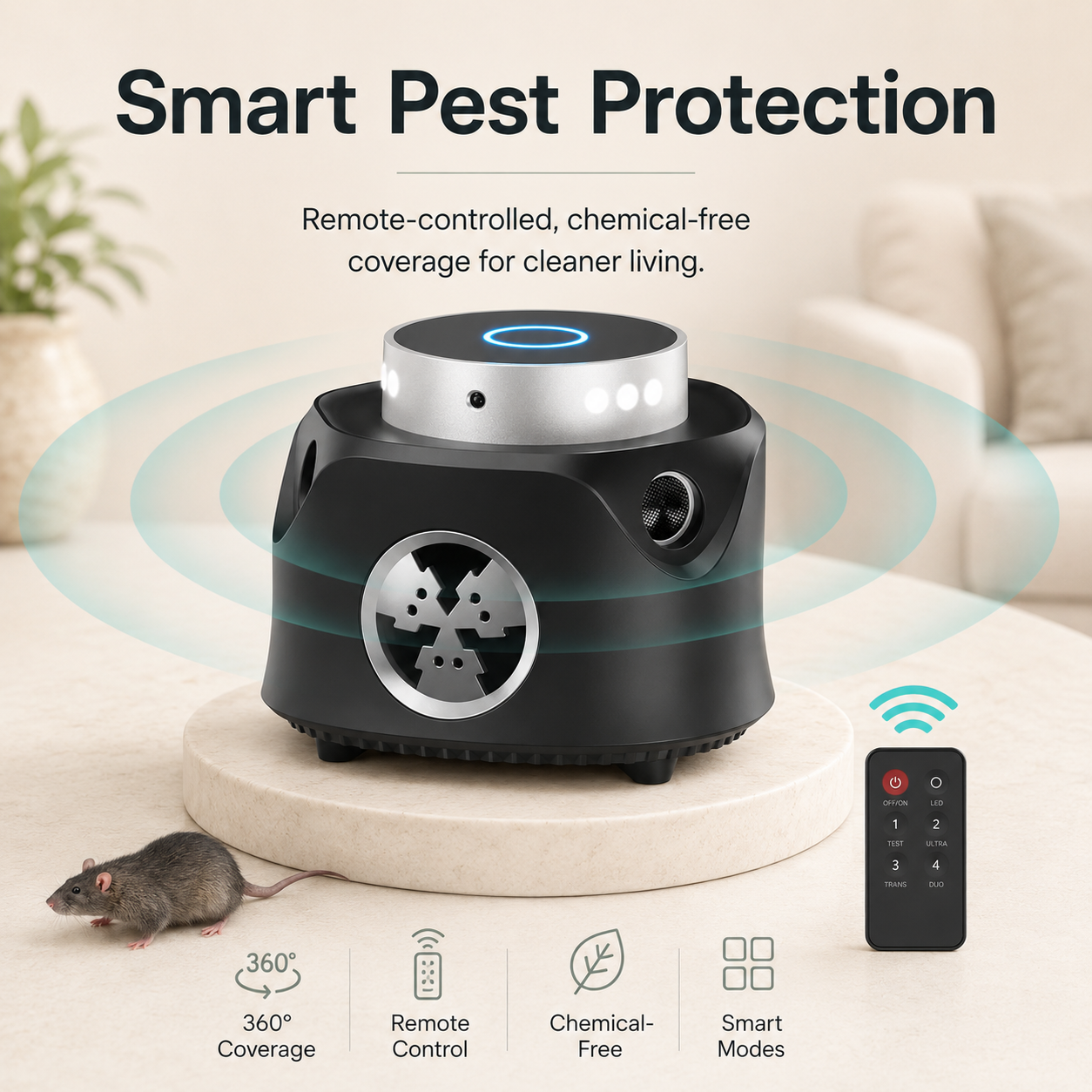 360° Ultrasonic Rodent Repeller
