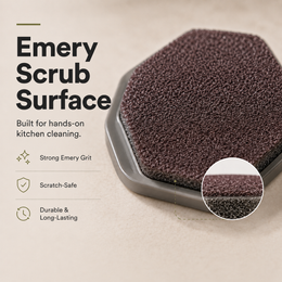 Magic Emery Sponge Brush Wipe Eraser Cleaner Kitchen Bath Rust Strong Decontamination Cleaning Tools With Handle Household Tools