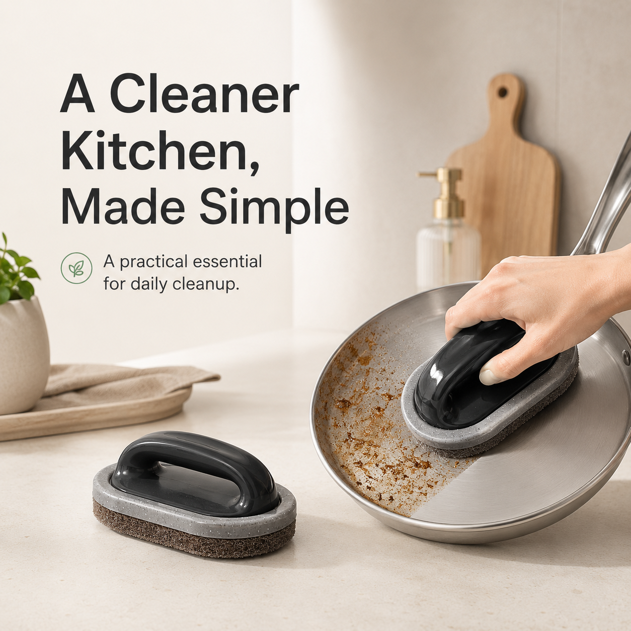 Magic Emery Sponge Brush Wipe Eraser Cleaner Kitchen Bath Rust Strong Decontamination Cleaning Tools With Handle Household Tools