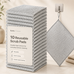 Rags for kitchen Scrubber Wire Dishcloth Thickened Double-sided Metal Steel Cleaning Towel Pot Dish Washing Cloths Scouring Pads