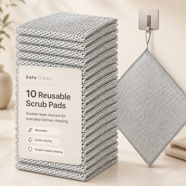Rags for kitchen Scrubber Wire Dishcloth Thickened Double-sided Metal Steel Cleaning Towel Pot Dish Washing Cloths Scouring Pads